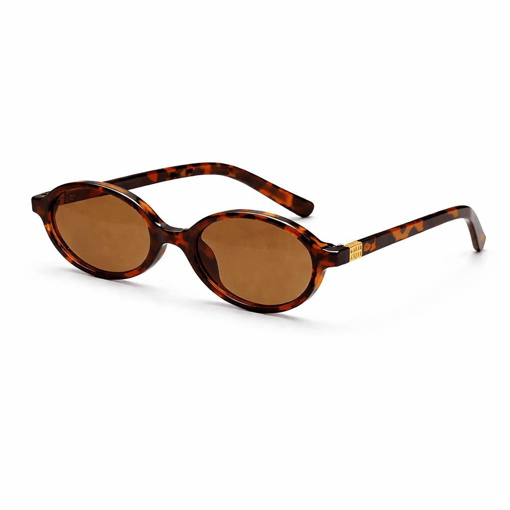 Óculos de Sol Feminino Vintage Miu Oval Tartaruga UV400 - Zaffir Eyewear